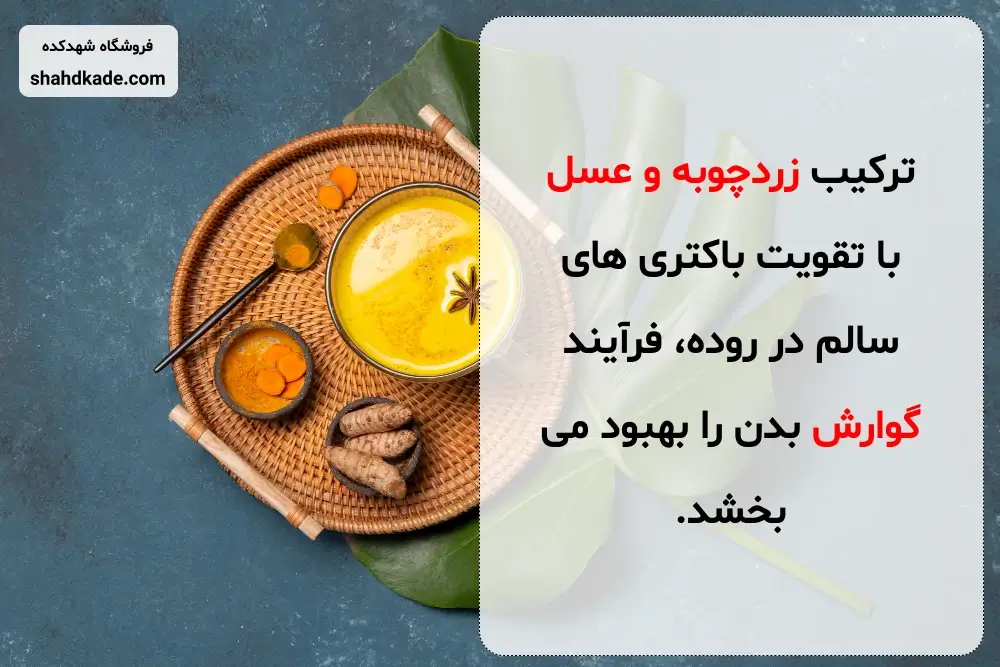 عسل و زردچوبه برای معده